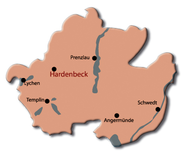 Karte der Uckermark